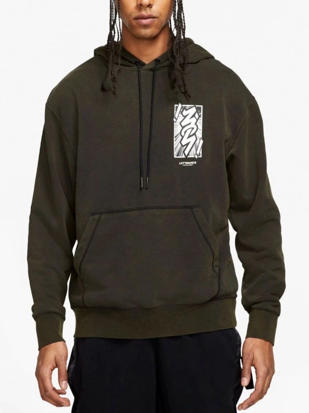 Jordan Zion Williamson Distressed Graphic Pullover Hoodie